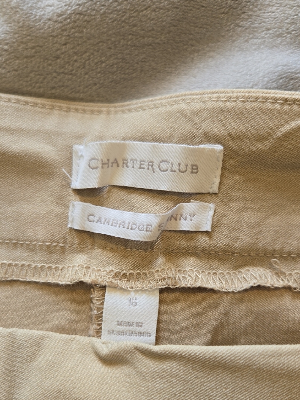Charter Club Skinny Pants in Light Khaki